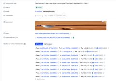 A blurry screenshot of a web interface showing cryptocurrency or asset transaction listings with small thumbnails.