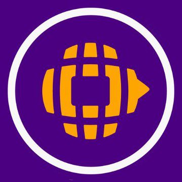 A stylized orange globe icon with a play-button arrow on its right side sits inside a white circle on a purple background. The imagery visually represents the "Tron" cryptocurrency and its expanding institutional accessibility, tying into the announcement of the new TRX staking ETF launch.