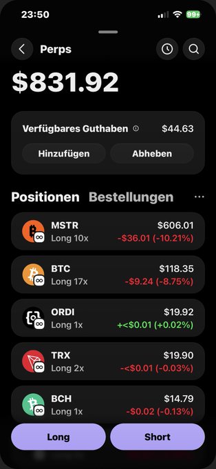 The image shows a phone screen with a financial portfolio displayed, including several cryptocurrency transactions. The title of the post suggests that someone has updated their crypto portfolio and wants to know if they made any mistakes or cleared a transaction for future use.