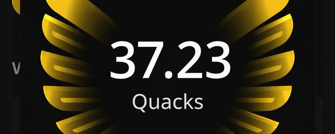 "Quacks" refers to the number 37,223 displayed in the image. This number represents the number of Quacks that have been added to the post by @wallchain. The post is about Quacks, and it seems like a lighthearted or humorous approach to discussing this topic.
