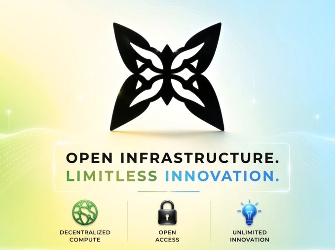 The image features an open infrastructure logo with a butterfly design. The text "Open Infrastructure. Limitless Innovation." is displayed below the logo, along with three different icons representing the concept of openness and innovation. These icons include a computer, a padlock, and an idea lightbulb. The overall theme of the image suggests that the focus is on the idea behind the open infrastructure concept rather than just the visual representation.