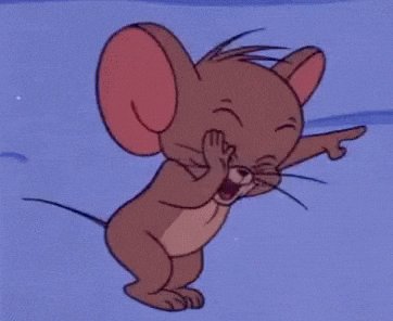 The image features a cartoon mouse with big ears, standing upright on its hind legs and pointing towards something out of frame. The background appears to be blue, which contrasts nicely with the mouse's brown fur. In the bottom right corner of the image, there is text that reads "Wen someone named Jesus says he’s going to dca into $spcx for 10-15 years By then nobody will care about gains People need gains right now for gas and food money". The mouse seems to be in a playful mood, possibly reacting to this humorous message.