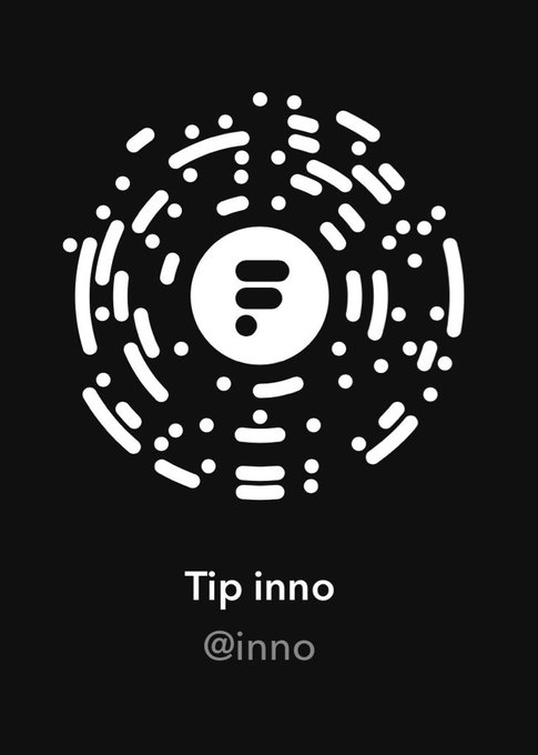 A black graphic featuring a white stylized circular logo design with the text 'Tip inno' and '@inno' displayed beneath it.