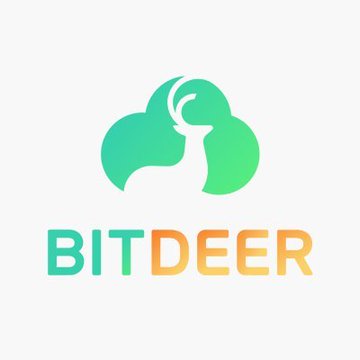 The image displays the Bitdeer logo, featuring a stylized green deer head design within a cloud shape, with the company name "BITDEER" written below in teal and orange text. The logo represents Bitdeer, the Bitcoin mining company highlighted in the post for its record 1,190 BTC mined in July and its expansion into AI infrastructure deals in Norway and Malaysia.