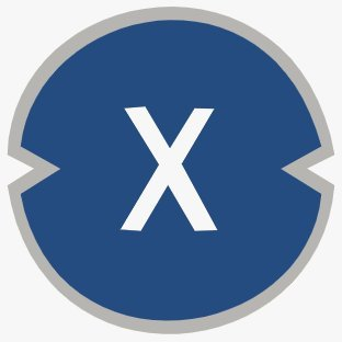 A blue circular emblem features a prominent white letter "X" at its center, representing the XDC Network. The badge-style graphic visually reinforces the post's announcement of ClearStreet joining as a Masternode Validator on the XDC blockchain.
