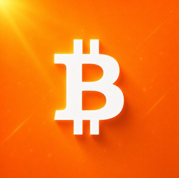 The image displays the white Bitcoin logo on an orange background, representing the cryptocurrency discussed in the post regarding potential price drops to $61,000 if it falls below $63,000.