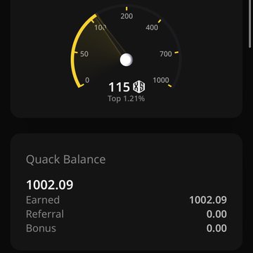 The image shows a scoreboard for Quip network, displaying the number of points earned by users. The score is at 1,000 points, which is a small milestone achieved today. The post also mentions that the user has reached a goal of 7,716 points on @quipnetwork and has crossed 1,000 Quacks. This achievement signifies progress in the user's journey within the network.