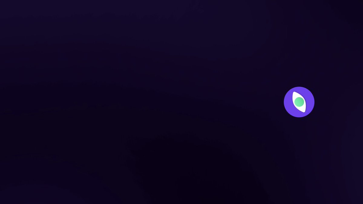 The image shows an abstract graphic design of a purple circle with an outer border, resembling an eye or a globe. The background appears to be a dark blue color, possibly representing space or deep ocean tones. Additionally, there's a small green dot in the top right corner of the design, which may symbolize the concept of the "Extended" and "tradeable." This image is related to the post as it provides information about cryptocurrency wallets and trading, specifically highlighting how trading works on these platforms through a terminal called "ETH wallets," which allows users to trade ETH with other cryptocurrencies. The content suggests that the viewer might be interested in investing or exploring new ways of using cryptocurrency for transactions.