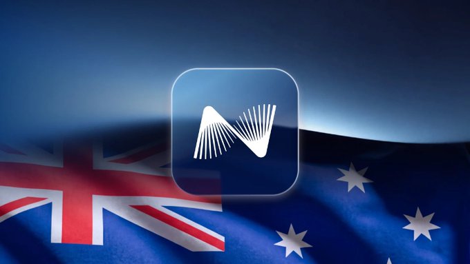 An 'M' logo icon displayed over the Australian flag.