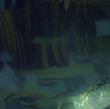 The image shows a dark, blurry scene that appears to be an abstract or obscured visual, possibly depicting a digital or cosmic environment with faint greenish and dark tones, offering little to no clear text or identifiable objects. Its connection to the post seems to be symbolic, hinting at a transformation or unveiling tied to Pi Network's "Beta system" evolution, though the lack of distinct Pi or Bitcoin branding makes the link visually ambiguous.
