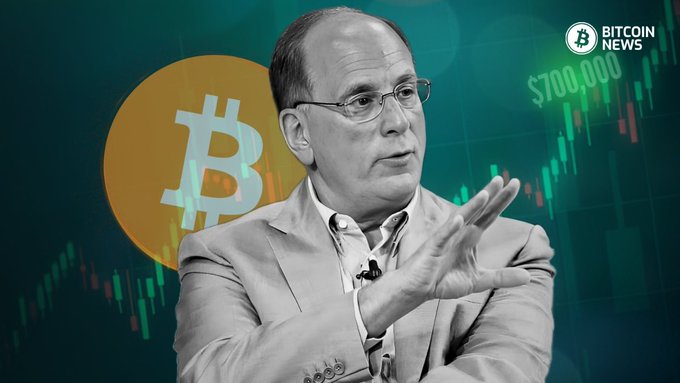 A man in glasses and a beige blazer gestures while speaking against a backdrop featuring a Bitcoin logo, a "$100,000" price marker, and a green candlestick chart, with "BITCOIN NEWS" branded in the corner—visually reinforcing the article's focus on Bitcoin ETF inflows and the cryptocurrency's upward price momentum.