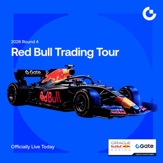 The image features a red bull racing tour poster with a black bull car at the center, surrounded by a blue background. The text on the poster announces that there will be an official live stream of the Red Bull Racing Tour starting today. The poster also includes a link to the event's website for additional information and registration details.