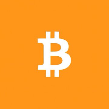 The orange Bitcoin logo featuring a white 'B' with two vertical strokes on an orange background.