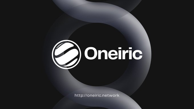 A dark promotional graphic displaying the 'Oneiric' logo with the URL http://oneiric.network set against an abstract metallic ring design.