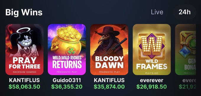 The image shows an advertisement with four different game themes displayed, including "Wild Wild Riches", "Bloody Dawn", "Worms (Pray For Three)", and "Worms (Gudio0311)". Each game has its own price listed below it. The advertisement is promoting a casino, suggesting that they are offering various gaming experiences for players to choose from.
