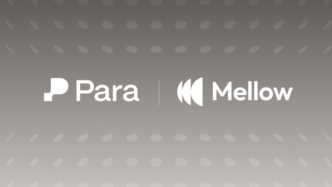 Branding graphic displaying 'Para | Mellow' logos on a gray dotted background.