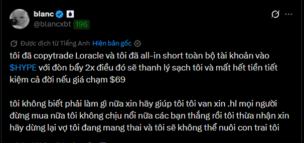 The image shows a screenshot of a social media post with text written in another language. The caption reads "hyperliquid:native has hit $75 already, is this guy still holding up alright, bros?" which indicates that the post was made by someone named Hyper liquid and they have reached a certain milestone or achieved something noteworthy. The image also contains a screenshot of a person's profile picture with their name displayed in another language.