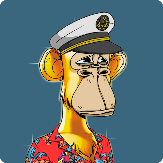 The image features a cartoon monkey wearing a hat and a red shirt with flowers on it. The monkey appears to be looking off into the distance, possibly daydreaming or lost in thought. The background of the image is blue, which contrasts nicely with the monkey's attire. There are no other objects or characters present in the image besides the monkey and its surroundings.