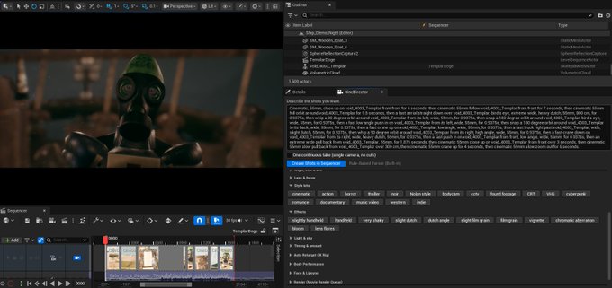 A screenshot of the DaVinci Resolve video editing software interface showing a clip of a character wearing a gas mask.
