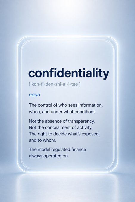 A dictionary-style definition card for 'confidentiality' with phonetic spelling and the definition: 'The control of who sees information, when, and under what conditions.'