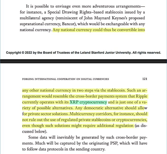 The image shows a page with text written in yellow, which appears to be a description of a book or article about Bitcoin. The title "Bitcoin" can also be seen in the image. The text seems to be discussing the advantages and disadvantages of using Bitcoin as an alternative currency.