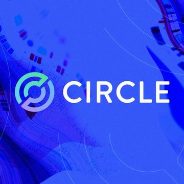 The image displays the "CIRCLE" logo featuring a circular emblem next to the company name in white text, set against a blue and purple abstract background with digital patterns. This relates to the post about Circle freezing approximately $318,000 in USDC tied to the Bitget hack, highlighting Circle's role as the issuer of the USDC stablecoin.