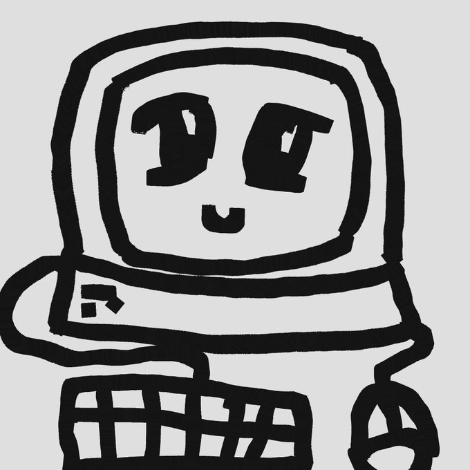 The image features a black and white cartoon drawing of an anthropomorphized computer mouse, which appears to be smiling at the viewer. The mouse has a face with two eyes and a mouth, giving it a friendly and approachable appearance. It is holding a keyboard in its left hand and a mouse in its right hand, suggesting that it might be a gaming mouse or a computer mouse designed for use with a computer.