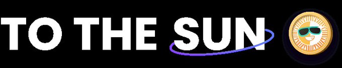 The image shows a logo with the text "TO THE SUN" in bold white letters, where a purple orbit-like ring encircles the word "SUN," alongside a gold coin featuring a smiling sun wearing teal sunglasses. The post explains TRON (TRX) staking basics, and the image likely represents a brand or content series—possibly a TRON-focused channel—using the playful "To The Sun" name and sun imagery to introduce newcomers to the TRON ecosystem.