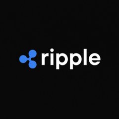 The image displays the Ripple logo, featuring a blue three-bladed propeller symbol next to the lowercase wordmark "ripple" on a black background. This aligns with the post seeking intel about Ripple, likely referencing the cryptocurrency company known for its XRP token.