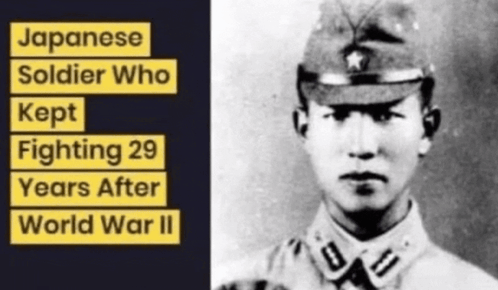 A YouTube thumbnail showing a black-and-white photo of a Japanese WWII soldier with text: 'Japanese Soldier Who Kept Fighting 29 Years After World War II'.
