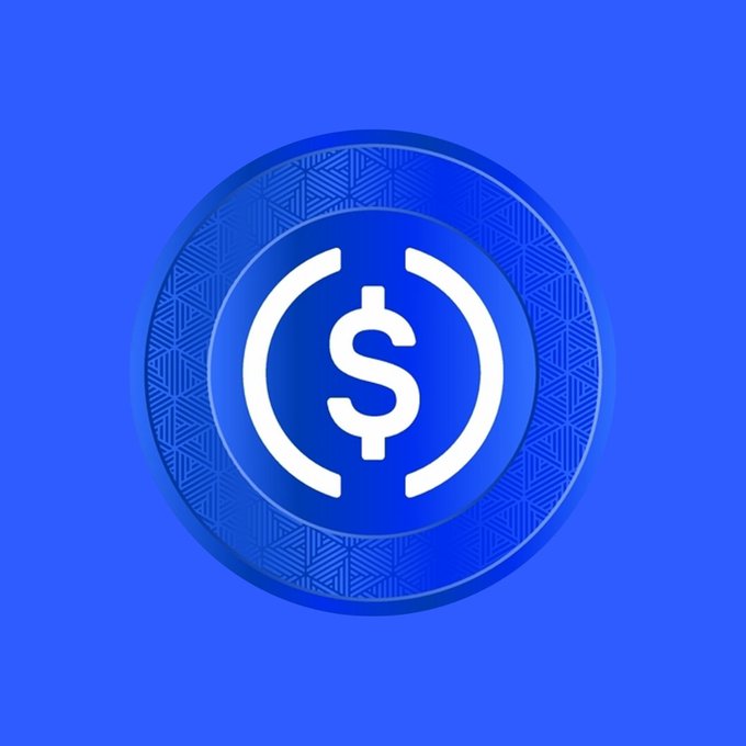 A digital logo featuring a white dollar sign within parentheses, set against a blue circular background with a geometric pattern, all on a solid blue backdrop.