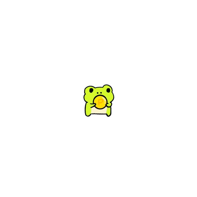 A small green frog-like character holding a glowing orange circle against a plain gray background.