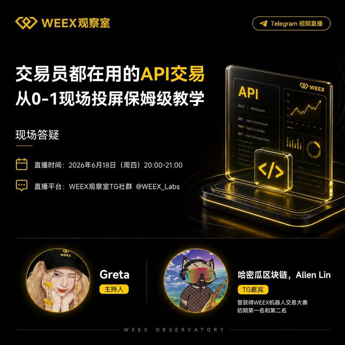 The image shows a poster with an orange and black background and white text. The poster features two women holding up a sign that says "WEEX Live Q&A Tonight, Share a 200U Bonus Pool!". The main focus of the image is likely to be on the WEEX Q&A Tonight event, where people can ask questions about API trading strategies in a live setting. This post invites attendees to learn more about APIs and potentially participate in a bonus pool sharing experience during the event.