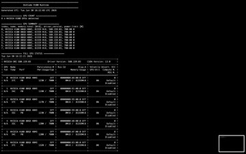 The image shows a Linux terminal screen displaying system resources for a "DOT DOT Analysis" server, featuring detailed GPU metrics showing multiple H100 GPUs with 80GB memory each, along with CUDA version 12.8, driver 570.133.20, and various processes utilizing the hardware. The screenshot directly supports the post's claim by visually demonstrating substantial AI infrastructure investment through dedicated H100 compute resources backing the $DOT project, validating the author's bullish thesis about serious AI infrastructure backing the token.