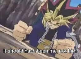 The image features a cartoon character with a large head wearing a hat that has a red band around it. The character appears to be making a fist, which is often associated with strength or determination. In the background of the image, there are text elements that read "I could have been you, not him!". This phrase suggests that the character might be referring to someone in the cartoon who is depicted as a powerful and dominant figure. The overall scene conveys a sense of strength and resilience, which can be related to the concept of "trainwreckstv" from the post.