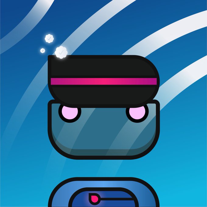 A colorful cartoon character with a black box-like head featuring a pink stripe, pink glowing eyes, and a transparent visor, appearing to be a character from the mobile game Clash Royale.