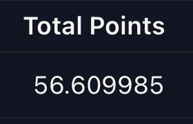 A screenshot of a post titled "Variational Points Update" on social media platform displaying a black background with white text that reads, "56.6 points earned this week. Heavily doubled down on Variational as I'm pretty confident it will become the biggest airdrop of this year". The post discusses the benefits and impact of a Variational Points system in Cryptocurrency trading.