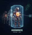 A thumbnail-style image featuring a character in a spacesuit inside a glowing pod, with the text 'MOONMINERS' displayed below.
