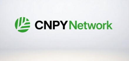 A logo featuring a green segmented circle icon alongside the text "CNPY Network" in black and green, representing the blockchain platform referenced in the post about Canopy simplifying the creation of custom blockchains.