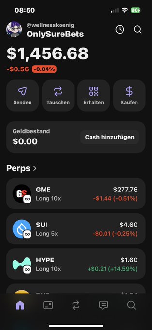 The image shows an iPhone displaying financial information, such as cryptocurrency transactions. The text reads "only Surebet", indicating that the user has recently made a trade or transaction related to cryptocurrencies. There are multiple cryptocurrency symbols, including Bitcoin (BTC), Litecoin (LTC), and Ripple (XROP). The phone's screen also displays other app icons and notifications.