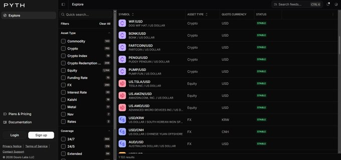 The image features an information screen for a cryptocurrency trading app called "Pyth". The screen provides a list of various cryptocurrencies with details about them, along with pricing and a search bar to help users find specific coins or projects they're interested in. 

There is also a banner advertisement above the display that states "Focus on what is in the image and how it relates to the post", which seems to be directing viewers' attention towards a promotional offer for the app, with a promise of free data access if users sign up and explore the app's offerings further.