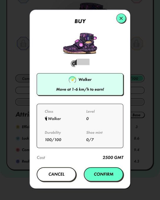 iphone screen displays a shopping list for "WALKER" shoes, with options for "Class", "Walker", and "Walking Speed".