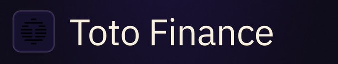 A dark purple banner displaying the 'Toto Finance' logo and name in white text.