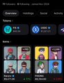 The image shows a sports betting/banking app interface displaying an "Overnight" section with totals of $8.32M and $23.32M, plus a "Bonus" section featuring four player cards with values totaling $2,712.79, alongside a frustrated character emoticon that ties into the post's theme of being stuck and unable to leave.
