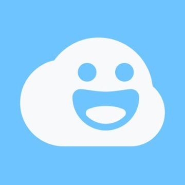 A cheerful, smiling white cloud character with blue eyes and an open mouth is set against a light blue background, likely serving as a lighthearted visual to accompany the news about Sanctum's teased native multisig security feature built on the Multisig platform.