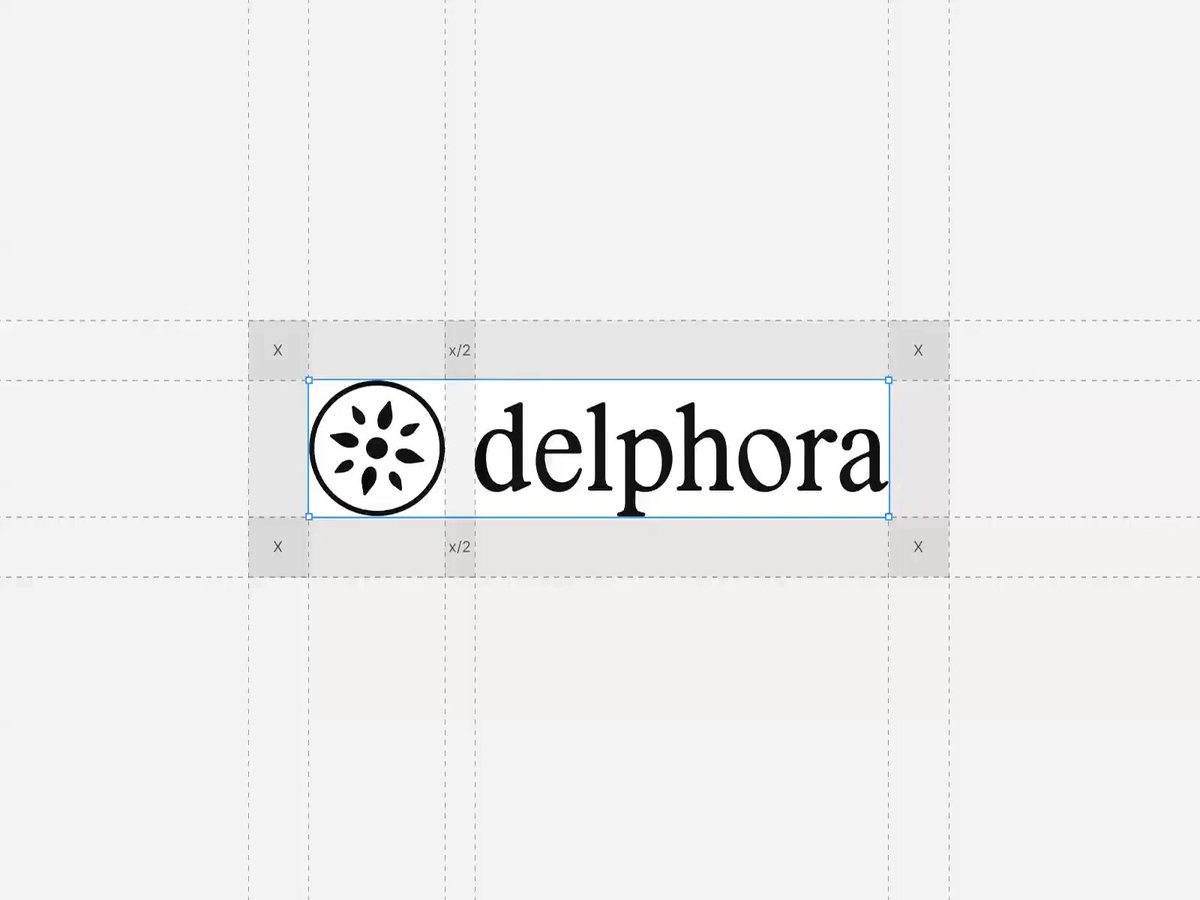 The image features a white background with the word "Delphora" written in black text, which appears to be part of an advertisement or branding for a platform called Solana. The text is centered within a grid format, making it easy to read and understand.