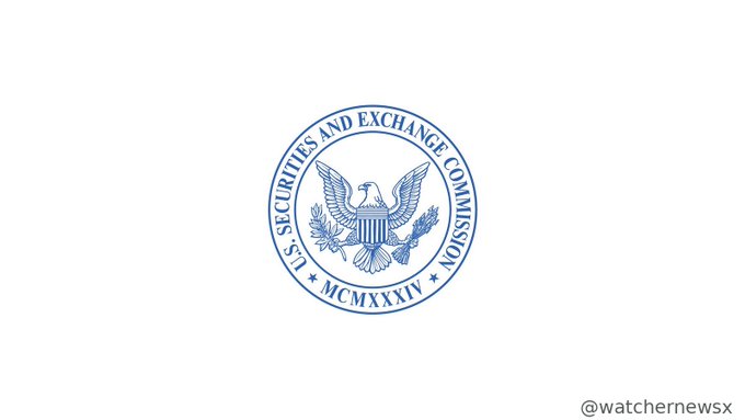 The official seal of the U.S. Securities and Exchange Commission (SEC) with the Roman numerals 'MCMXXXIV' (1934), watermarked with '@watchernewsx'.
