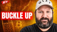 A man with a beard wearing an 'OLXY' cap appears next to bold red text reading 'BUCKLE UP' with a 'NEW' label in the corner and a Bitcoin symbol in the background.