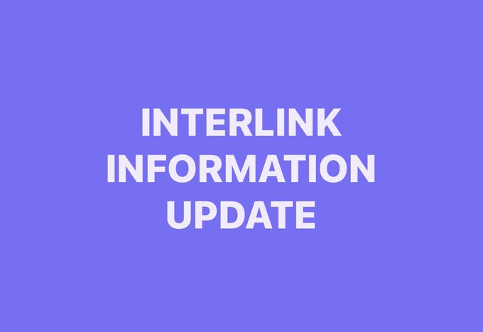 A blue graphic with bold white text reading "INTERLINK INFORMATION UPDATE" serves as a header or title card for InterLink Labs' announcement about a proposed reverse auction mechanism to repurchase $ITL tokens from users.
