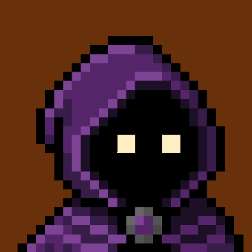 A pixel art hooded figure with glowing eyes against a brown background, embodying the anonymous, exploratory persona of a "Digital Explorer" navigating the Web3 ecosystem. The mysterious cloaked character visually represents the author's journey through decentralized communities and projects.